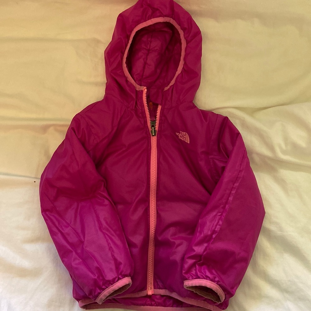 North face 4T reversible puffy coat